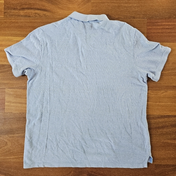 Izod Polo Shirt mens 2XL XXL Blue Preppy Button Up Outdoors Cotton Casual - Picture 6 of 6